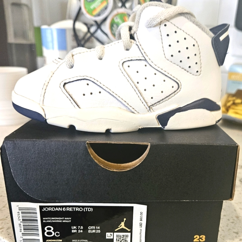 Toddler Jordan 6 Retro White/Midnight Navy
